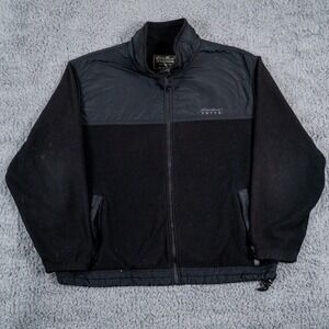 Vintage Eddie Bauer Jacket Mens XL Black Ebtek Full Zip Loose Fit Made in Canada